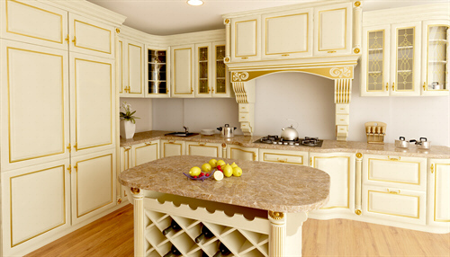 A handyman making kitchen updates and repairs